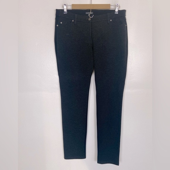 Eileen Fisher Women's jeggings Skinny Pants Size 12 Color Gray and Black - Picture 2 of 10